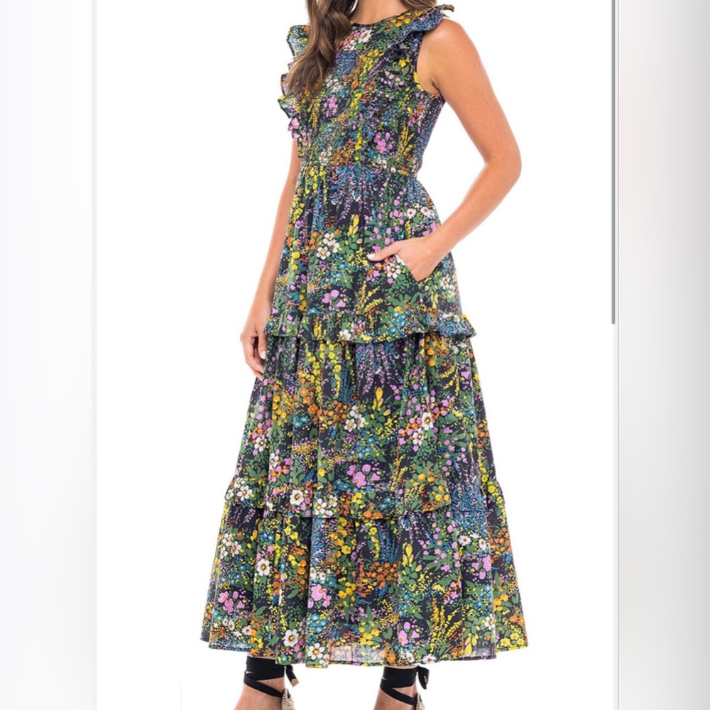 Banjanan Iris Smocked Midi Dress